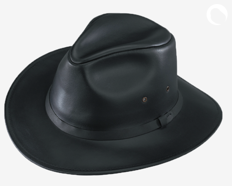 leather fedora