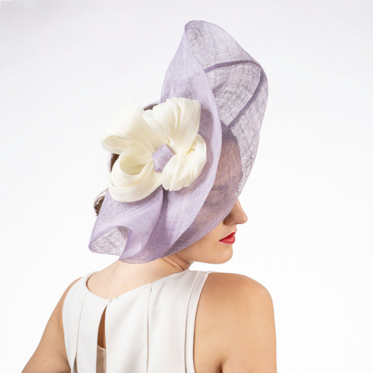 sinamay layers ~ lavender/ivory