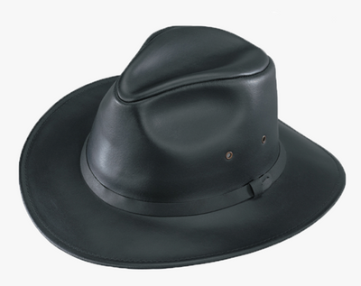 leather fedora