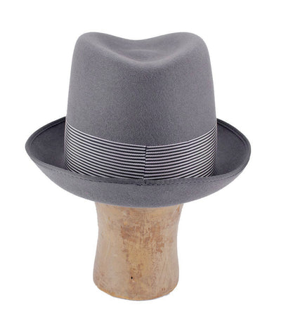 hatWRKS original hat with stripped grosgrain ribbon hatband