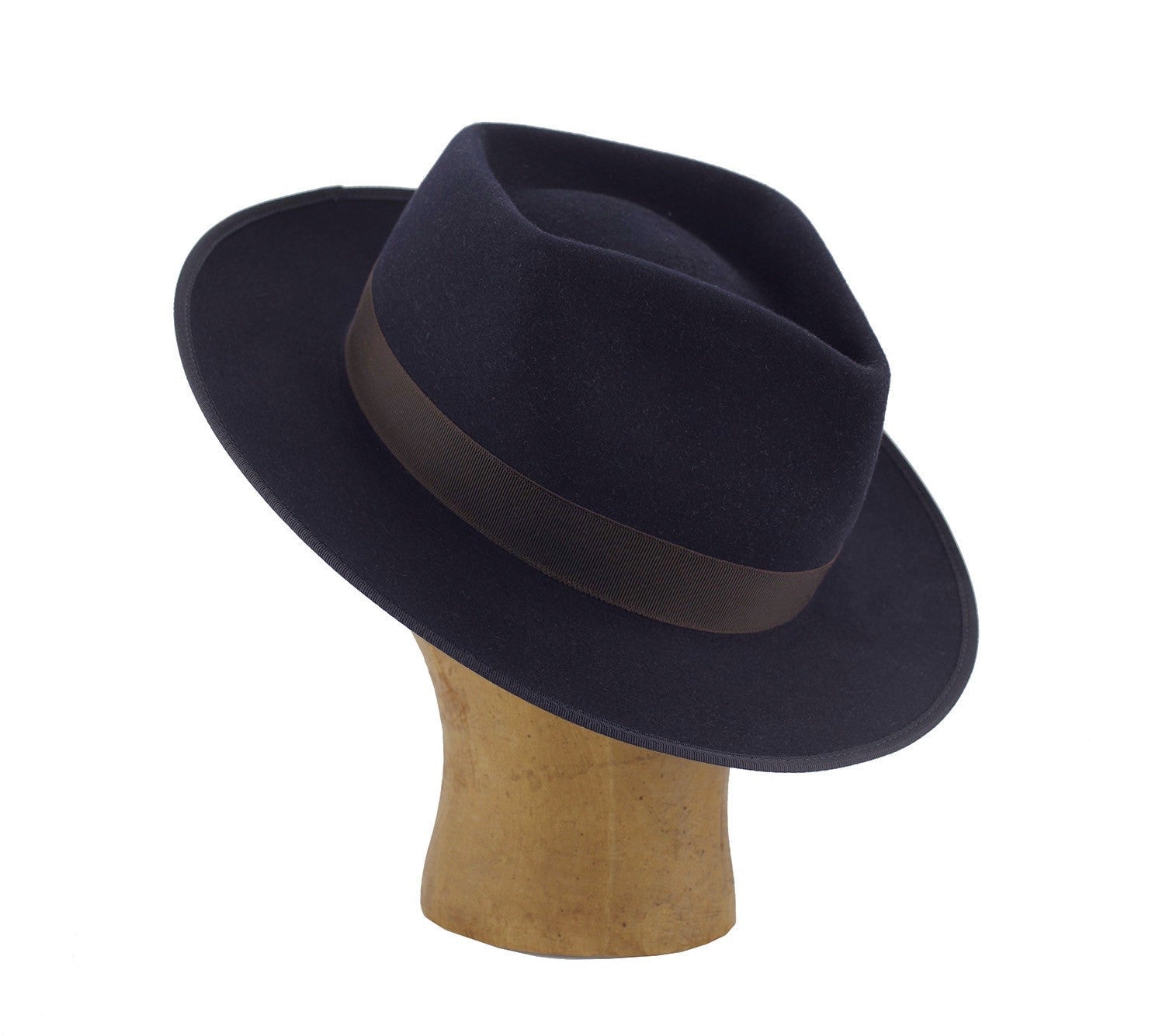 hatWRKS original diamond tear made with dress weight 100% beaver fur felt