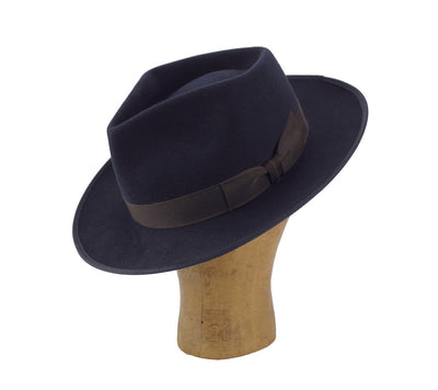 hatWRKS original diamond tear made with dress weight 100% beaver fur felt