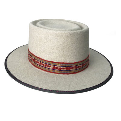 hatWRKS original with double telescope crown and bound brim with contrast stitching