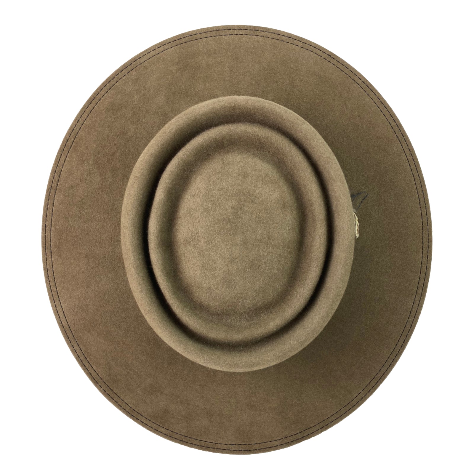 custom western weight beaver blend fur felt hat with double telescope crown