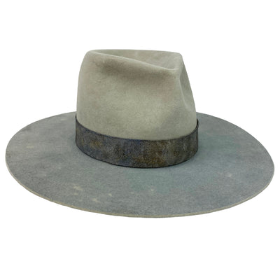 teardrop fedora crown 4 1/2" with flat cut brim 3.75"