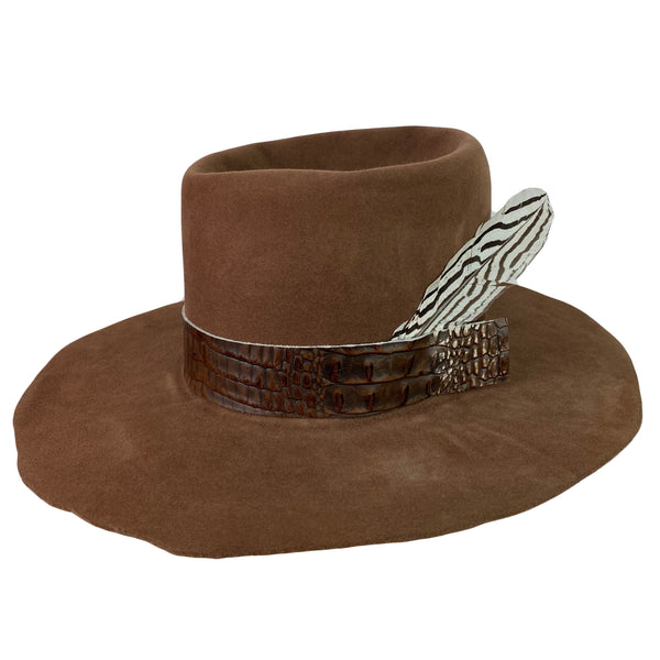 Nashville Brown Palm Cowboy Hat Large Fits 7-3/8-7-1/2