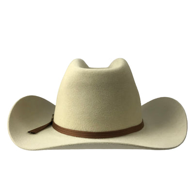 cattleman crown with cut brim
