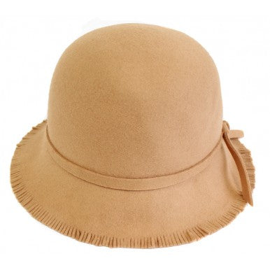 fringed cloche ~ camel