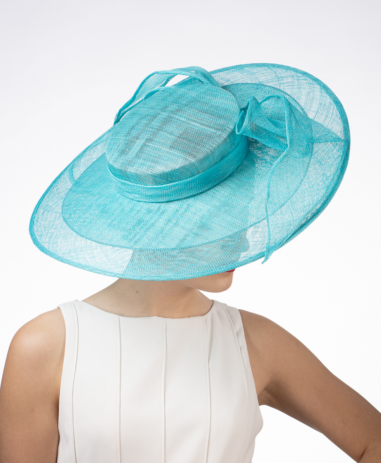 soft boater ~ turquoise