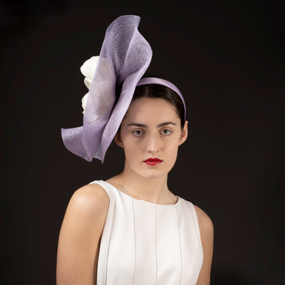 sinamay layers ~ lavender/ivory
