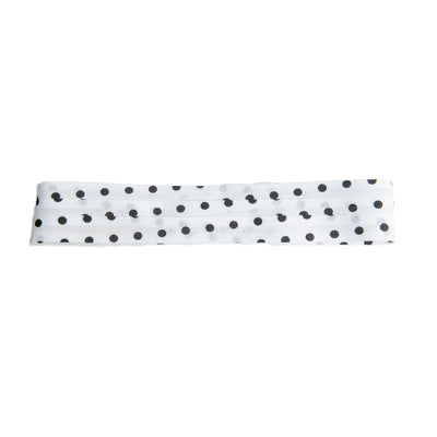 puggaree ~ polka dot ~ white/black