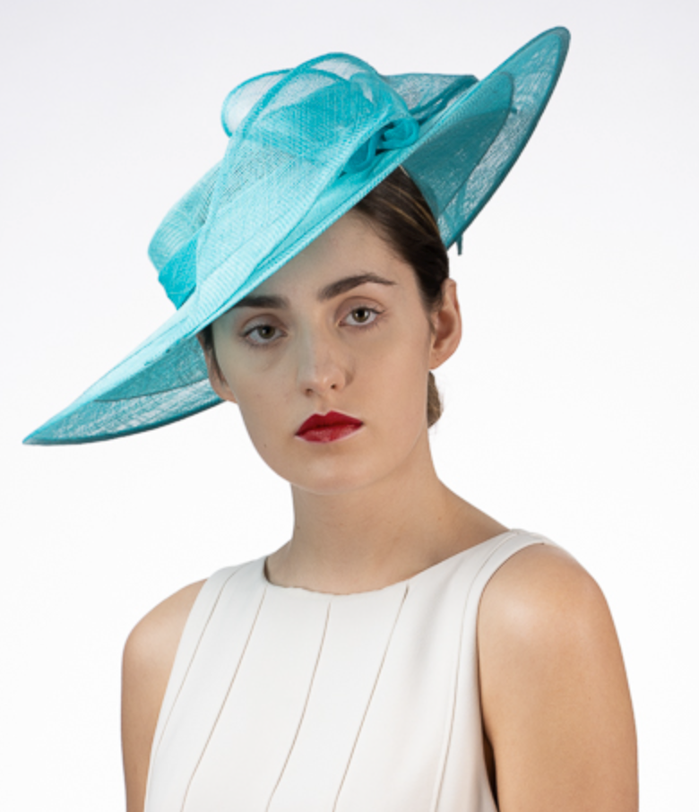 soft boater ~ turquoise