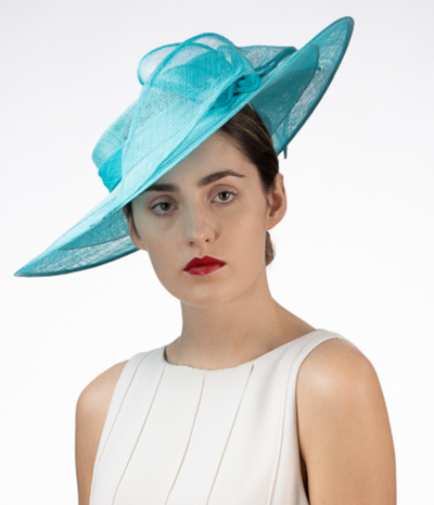 soft boater ~ turquoise