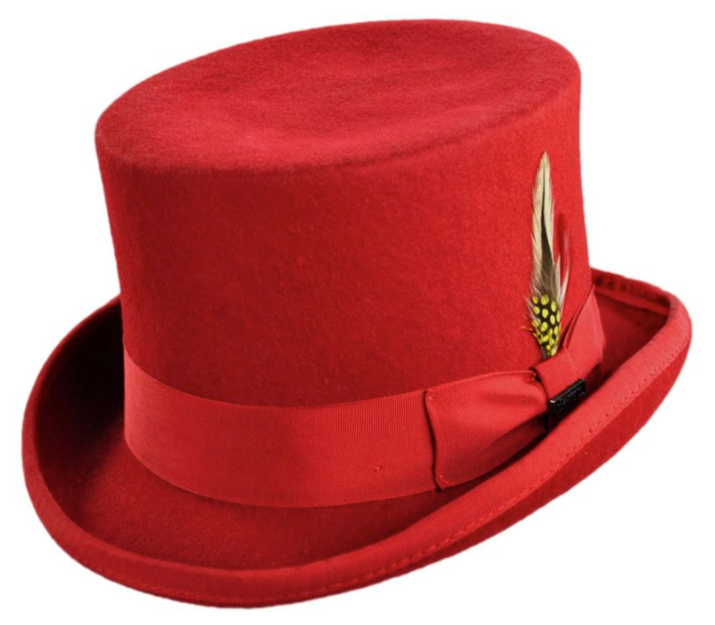 red top hat