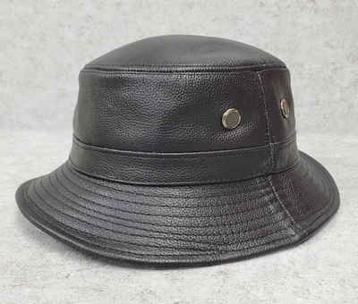 black leather bucket