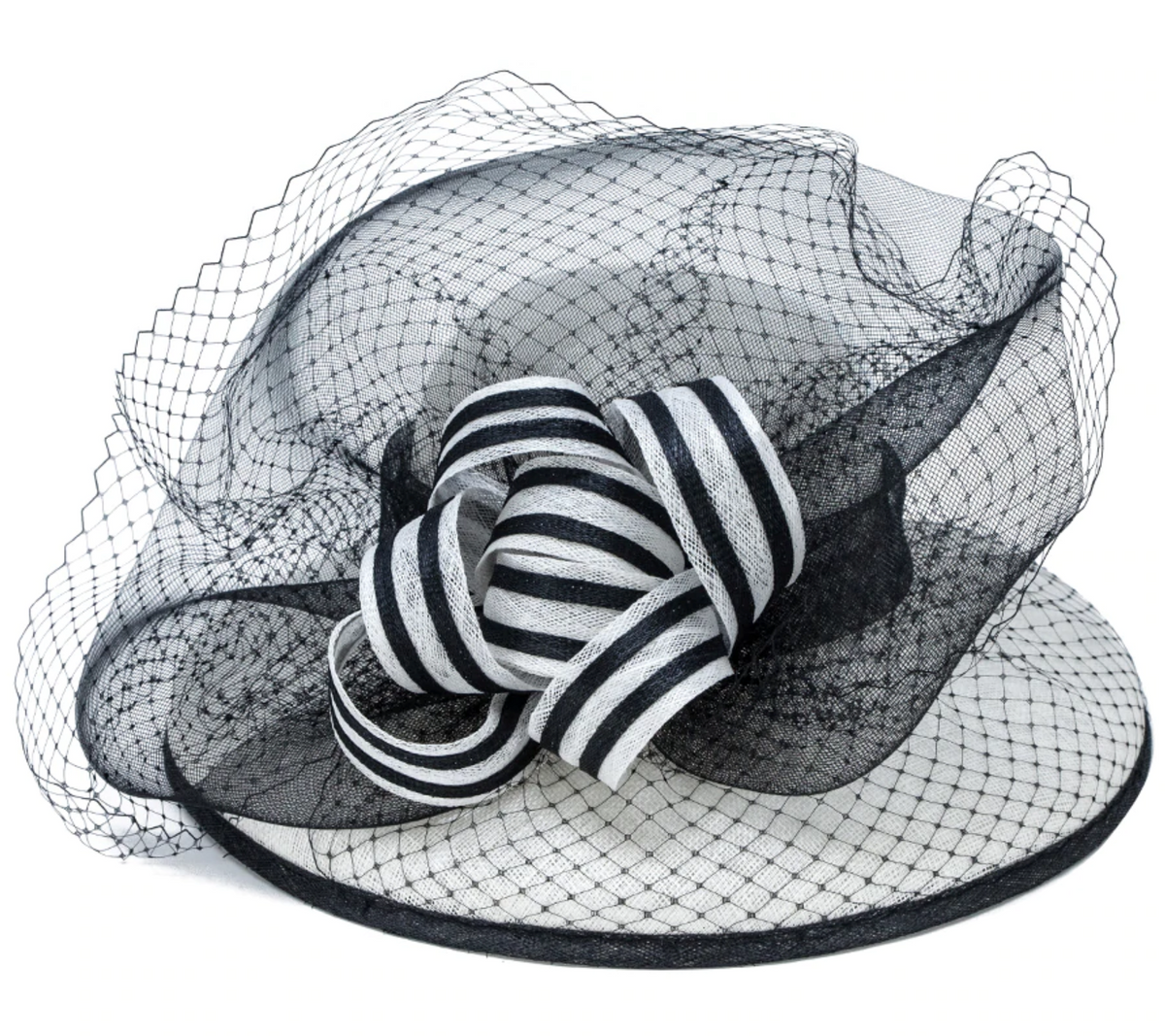 striped bows ~ white/black