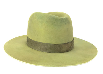 hatWRKS original made with western weight beaver blend fur felt and a hand dyed hat body